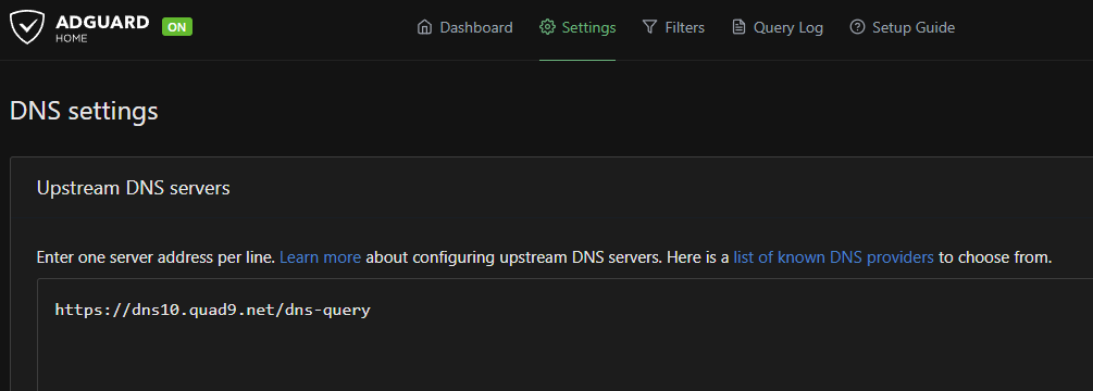 Upstreams DNS
