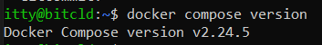 docker compose version
