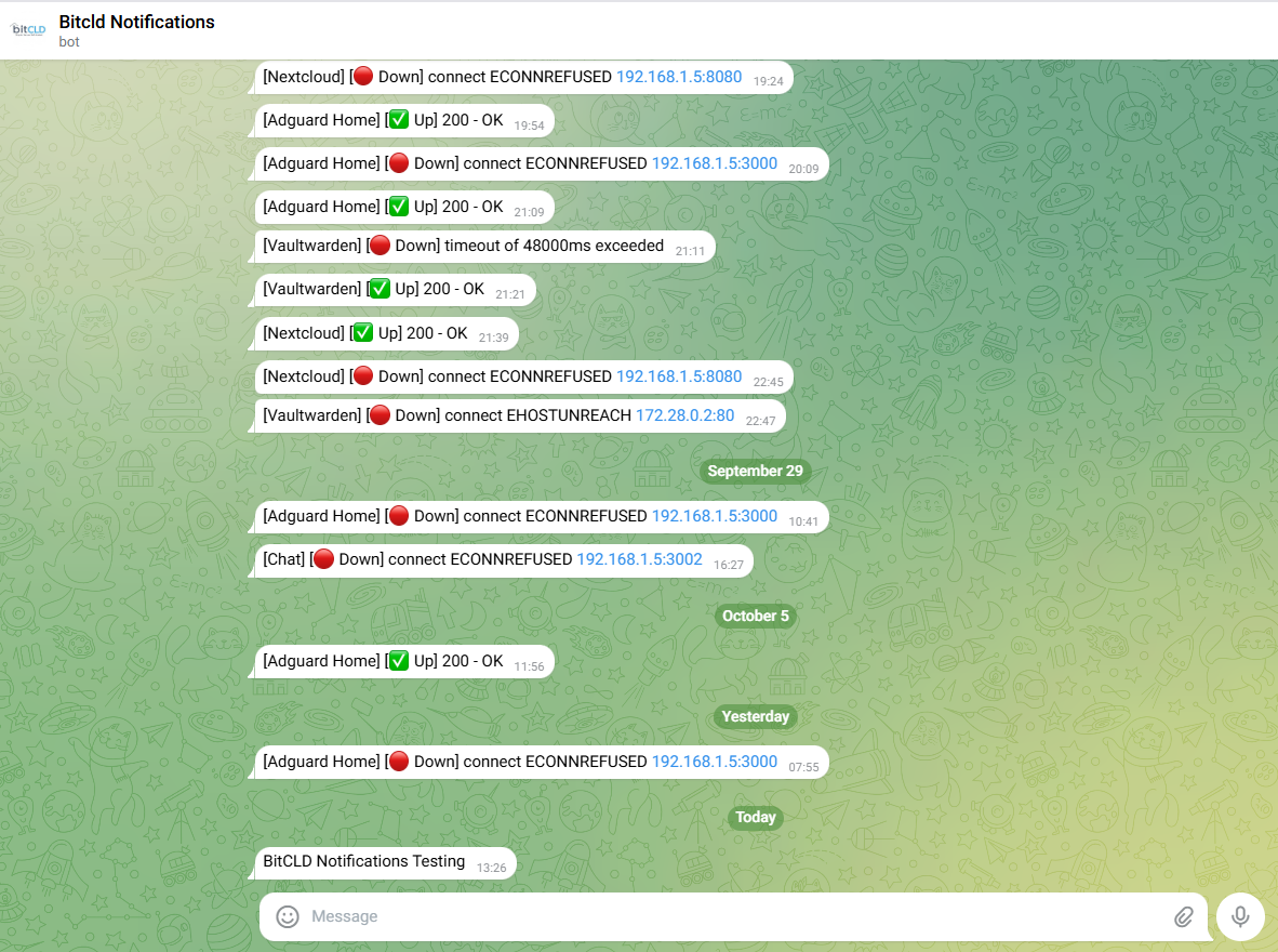 Estado de los servicios