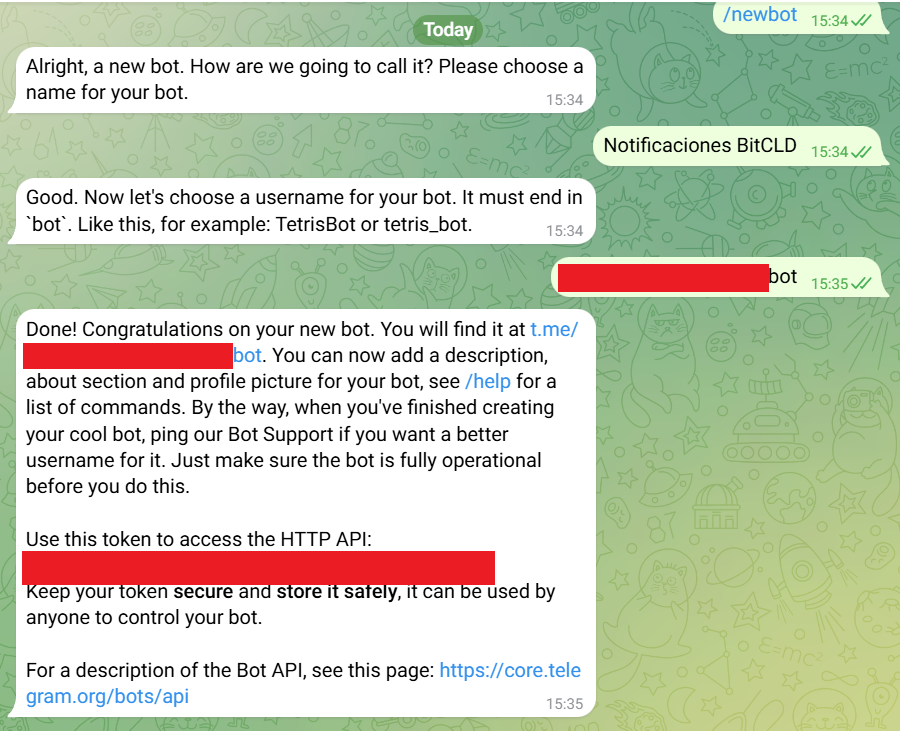 Creación de bot en Telegram 2