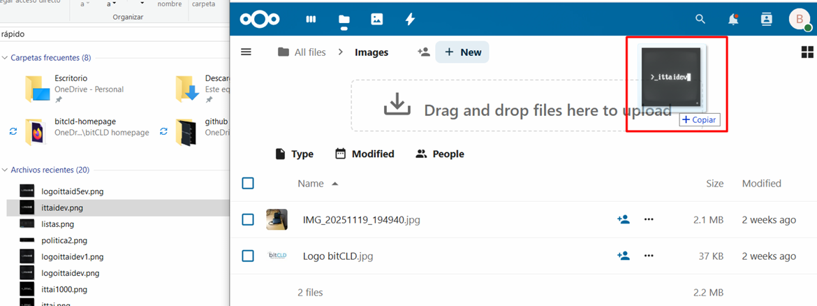 Uso Nextcloud